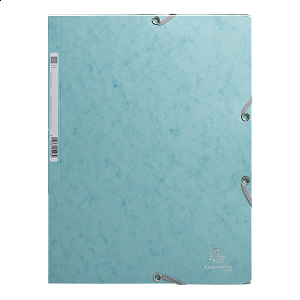 Exacompta spisové desky s gumičkou a štítkem Skandi, A4 maxi, prešpán, ledově modré