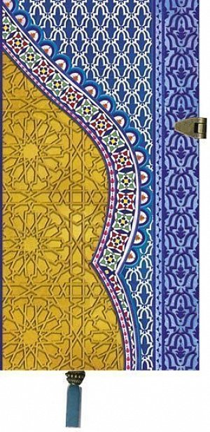 Zápisník Boncahier - úzký zlatomodrá kovová spona