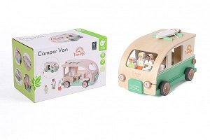 Obytný vůz vkládačka dřevěný v krabici 26x16x15cm