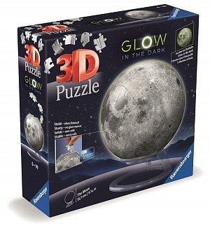 3D Puzzle-Ball: Měsíc svítící ve tmě 72 dílků