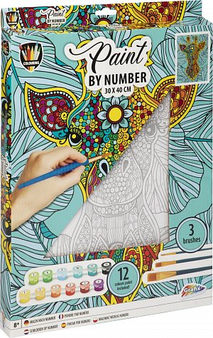 Malování podle čísel na plátno 30x40 cm - Žirafa