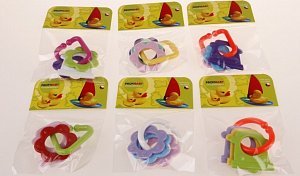 Kousátko tvary plast 8cm mix barev v sáčku 0m+