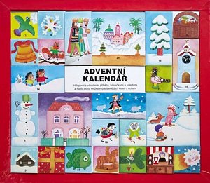 Adventní kalendář - 24 leporel s vánočními příběhy, básničkami a koledami a navíc jedna knížka nejoblíbenějších koled s notami