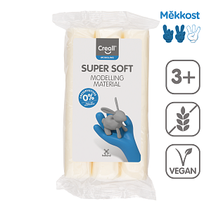 Creall modelovací hmota Super soft, 500 g, bílá