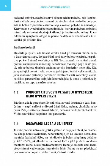 Náhled Orientační vyšetření páteře