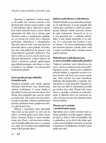 Náhled Moudrost ájurvédského životního stylu - Ucelený recept na optimalizaci zdraví, předcházení nemocem