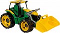 Traktor se lžící plast zeleno-žlutý 65cm v krabici od 3 let