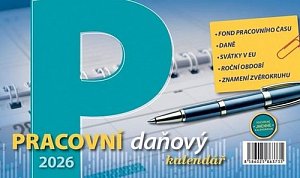 Kalendář 2026 Pracovní daňový, stolní, 23 x 14 cm