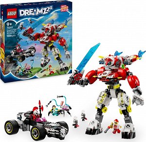 LEGO® DREAMZzz™ 71497 Cooperův tygří robot a Zerův hot rod