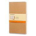 Sešity Moleskine Cahier, L, linkované, 3 ks - karton