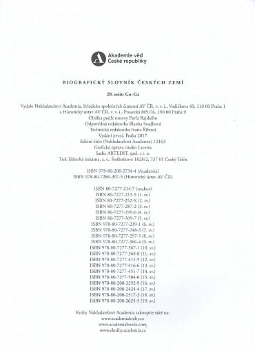 Náhled Biografický slovník českých zemí Go-Gz