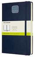 Zápisník Moleskine Expanded - tvrdé desky, L, čistý - modrý