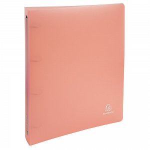 Exacompta 4kroužkový pořadač Chromaline Pastel, A4 maxi, hřbet 40 mm, PP, korálový