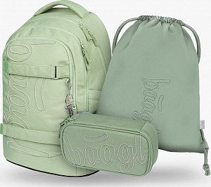 BAAGL SET 3 Skate Max Mentol: batoh, penál, sáček GRS