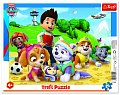 Puzzle deskové Paw Patrol/Tlapková patrola na stopě 37x29cm 25 dílků ve fólii