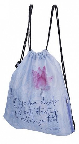 Batoh skládací s kapsou "Je jen jedna chvíle" 34x41 cm