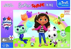 Puzzle Šťastní přátelé Gabby 60 XL Super Shape 60x40cm v krabici 33x23x6cm