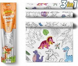 PEXI Malovací ubrusy 3v1 - Šťastní Dinosauři (Happy Dino)