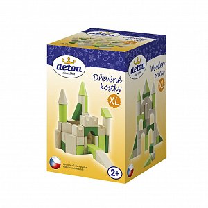 Stavebnice Dřevěné kostky XL