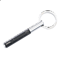 TROIKA klíčenka - grafitová tužka, HB, kovová, s vyměnitelným hrotem, černo-stříbrná