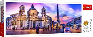 Trefl Puzzle Piazza Navona, Řím / 500 dílků Panoramatické