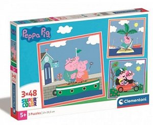 Puzzle 3x48 Peppa Pig