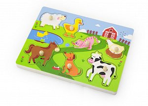 Dřevěná vkládačka farma