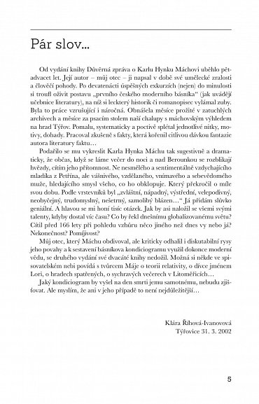 Náhled Důvěrná zpráva o Karlu Hynku Máchovi, 4.  vydání