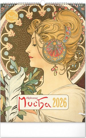 Kalendář 2026 nástěnný: Alfons Mucha, 33 x 46 cm