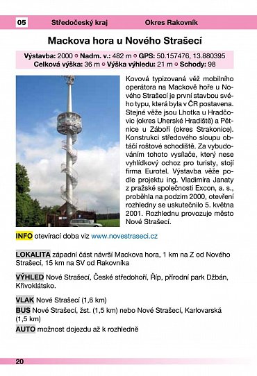 Náhled Rozhledny České republiky