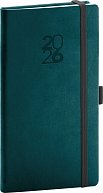 Diář 2026: Aprint Top - petrolejový, kapesní, 9 x 15,5 cm