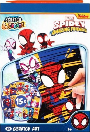 Kniha vyškrabávacích obrázků Spidey A5