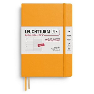 Weekly Planner & Notebook 2026 Medium (A5) 18 Months Rising Sun
