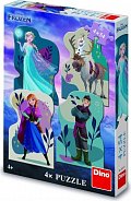 Puzzle Ledové království - Přátelství 4x54 dílků