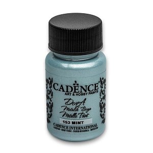 Metalická akrylová barva Cadence Dora Metalic - mentolová / 50 ml