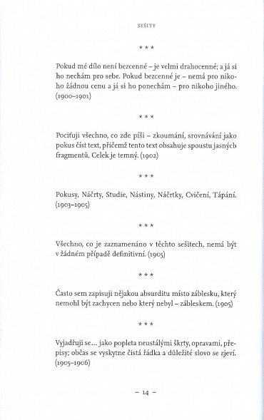 Náhled Sešity (Výběr z textů)