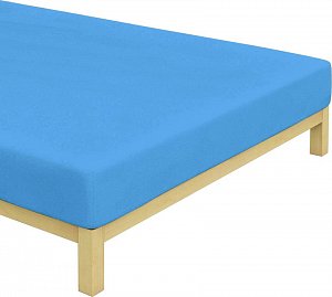 Froté prostěradlo Středně Modré Rozměr: 90x200 cm