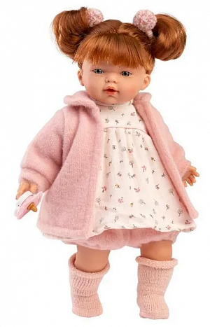 Llorens 33160 LEA - realistická panenka se zvuky a měkkým látkovým tělem - 33 cm