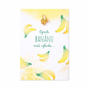 Přání s broží - Banán