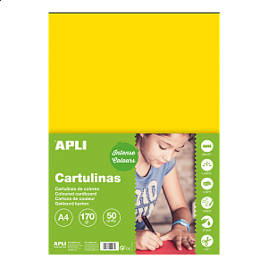 APLI barevný papír, A4, 170 g, žlutý