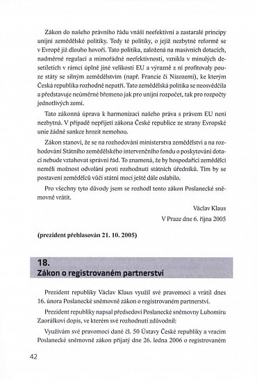 Náhled Veta prezidenta Václava Klause