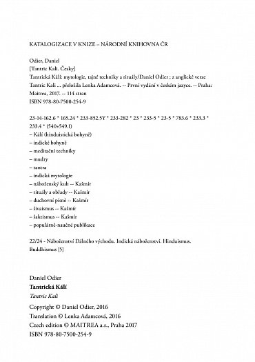 Náhled Tantrická Kálí - Mytologie, tajné techniky a rituály