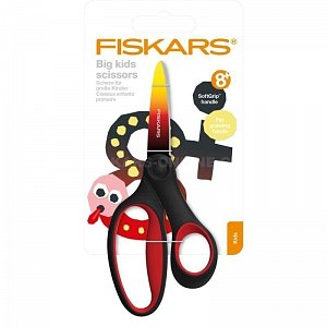 Fiskars Velké dětské nůžky 15 cm, červeno černá