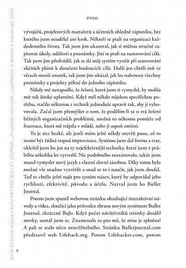 Náhled Metoda Bullet Journal - Zhodnoťte včerejšek, uspořádejte si dnešek a naplánujte zítřek