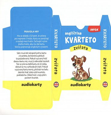 Náhled Angličtina KVARTETO - Audiokarty + CD (zvířata a rodina)