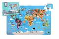 Puzzle Mapa Světa 48 dílků v krabici