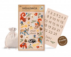 Adventní kalendář - sada pytlíčků (24 ks) + Nažehlovačka L 047