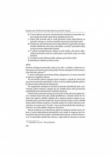 Náhled Trestní odpovědnost právnických osob v České republice - problémy a perspektivy