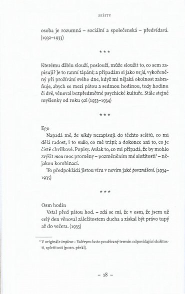 Náhled Sešity (Výběr z textů)