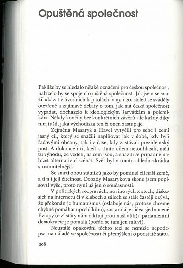 Náhled Opuštěná společnost - Česká cesta od Masaryka po Babiše